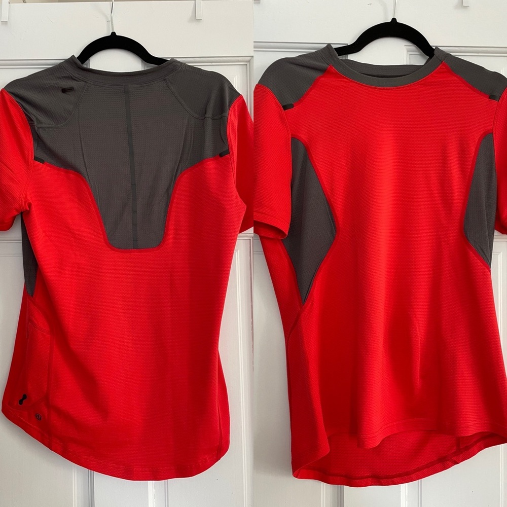 Lululemon men’s red athletic t-shirt